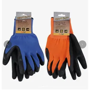 High-quality nylon work gloves, strong nitrile rubber grip, comfortable stretch fit, thin, protective and durable, breathable, machine washable