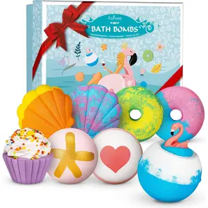 Bath Bombs - 8 Bath Bombs for Women & Kids, Natural Spa Fizzy Bathbombs, Skin Moisturize Bubble Bath, Valentines Mothers Day Birthday Christmas Gifts for Women Her Girlfriend Mom Bridesmaid Body Care Cleanser