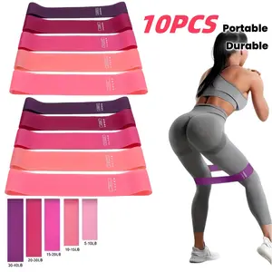 10PCS Resistance Bands Set for Home Workout | Stackable TPE Exercise Bands for Strength Training, Yoga, Pilates & Full Body Fitness