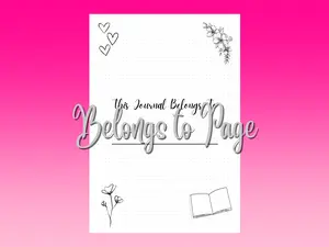 Belongs to Page Journal Spread Insert