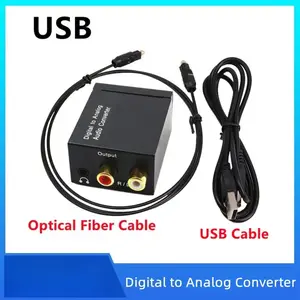 Coaxial Optical Fiber Digital To Analog Audio Converter Digital In to Analog Out For RCA SPDIF Digital Audio Decoder Amplifier