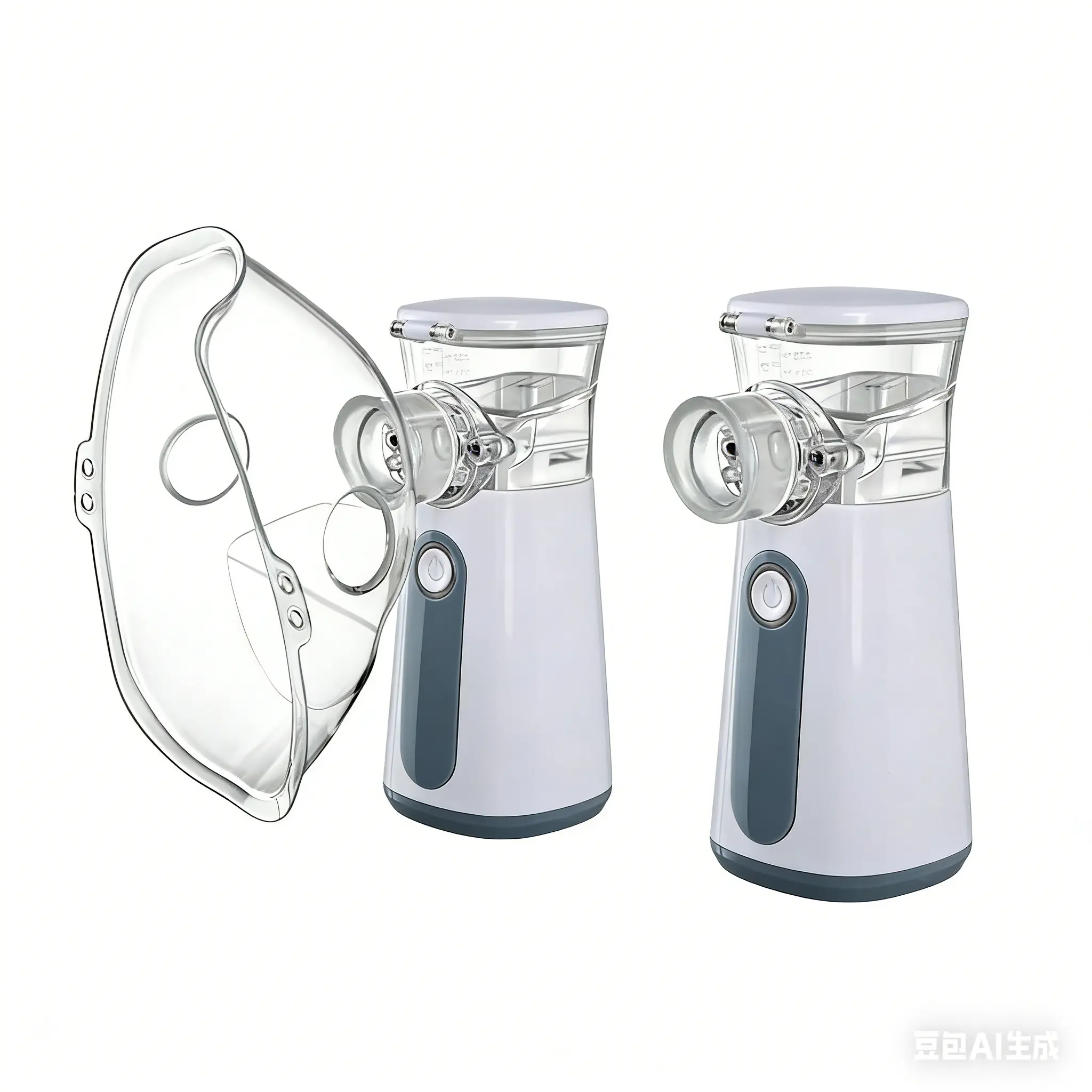 2-Pcs Gentle Lightweight Handheld Nebulizer, Portable USB Rechargeable Mist Sprayer with Built-in Lithium Battery, Personal Hydration Device for Home & Travel