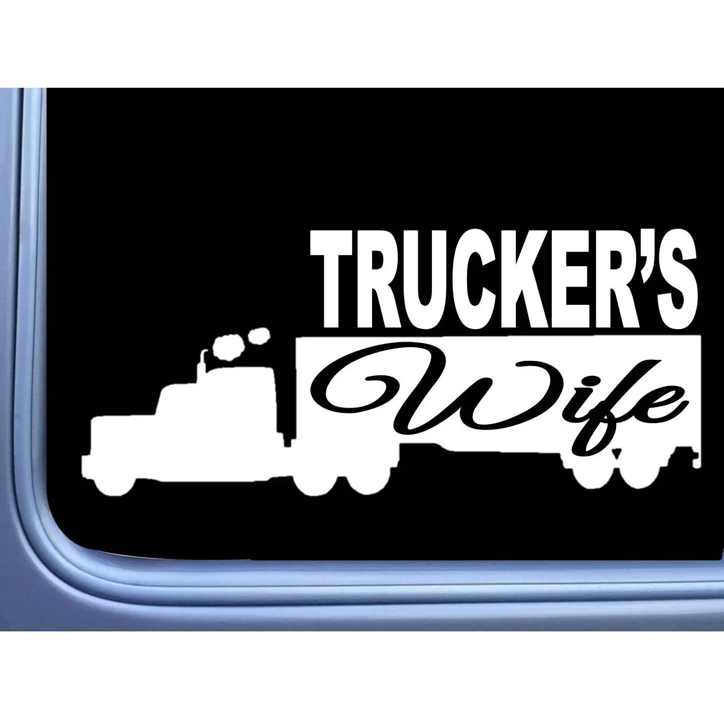 Trucker's Wife Sticker Trailor 8" Decal OS 130 semi truck Diesel Big Rig