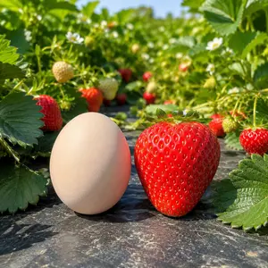 300 Cream Strawberry Fruit Seeds - GMO Project Verified, Low-Maintenance Hardy Perennial Herb, High Germination, Fall & Spring Planting, Vibrant Multi-Color Harvest for Home Garden Supplies
