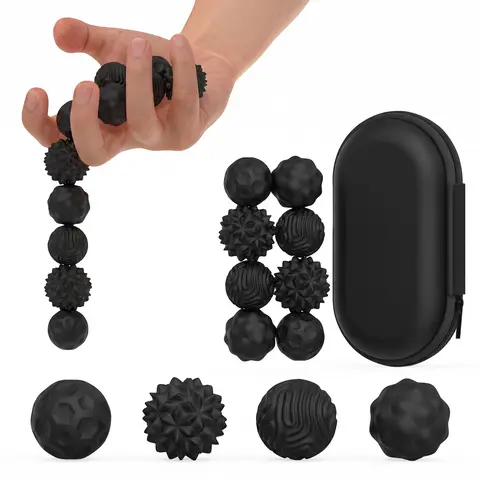 Silicone Ball Set, 8 Counts/set Fidgeting Relax Toys with Elastic Texture, Assorted Colors, Stress Relief Toys for Adults & Teens, , Decompression Toy, Multifunction