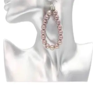 Teardrop Pearl Earrings - Elegant Design with Pearl Accents, Adjustable Chain, and Secure Clasp