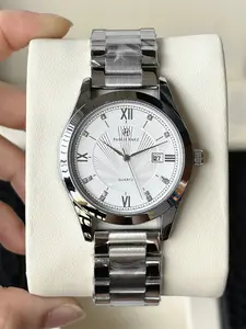 Men's Luxury Quartz Watch, Top Brand Stainless Steel Strap, Waterproof 50m, Roman Numerals, Precision Timekeeping, Business & Casual Wear