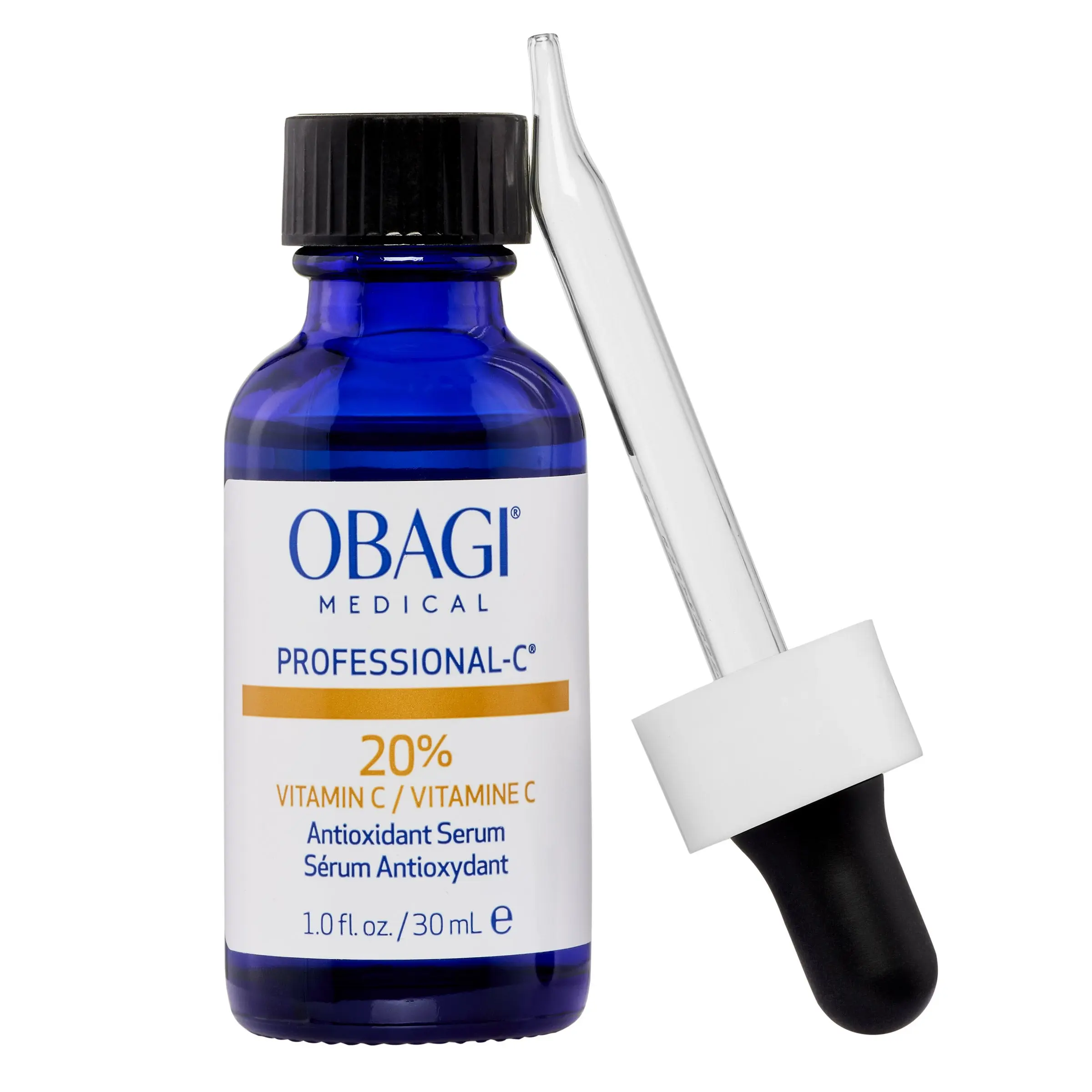 Obagi Professional-C 20% Vitamin C Facial Serum, Lightweight Daily Therapy for Dark Spot Correction & Radiant Skin - For Normal Skin, Restore, Discoloration, Smoother, Face Care Products, Combination, Oily, Even Out Skin Tone & Texture