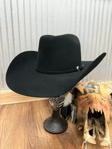 Serratelli Mesa WJ 'Brick' Top Black Pure Wool Cowboy Hat