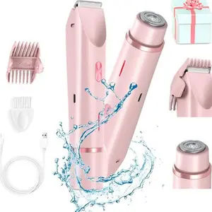 2 in 1 Electric Shaver, Rechargeable Hair Removal Kit for Face Body Leg Bikini Underarm Arm, Body Shaver and Facial Hair Remover, Personal Care Appliances, Bikini Trimmer, Valentine's Day Gift
