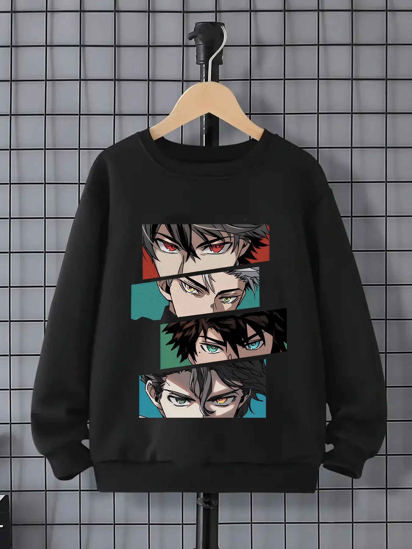 Boy's Cartoon Figure Print Drop Shoulder Design Sweatshirt, Casual Long Sleeve Round Neck Pullover for Fall & Winter, Kids Clothes for Daily Wear