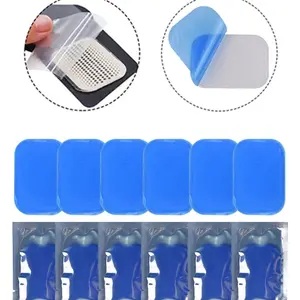 Replacement EMS Gel Pads For Abs EMS Abdominal Trainer Weight Loss Massager Gel Stickers Fitness Hydrogel Muscle Stimulator Slimming Massage Machine Accessories Tools Self-adhesive Gel Patches