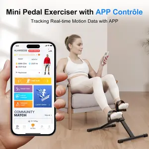 Under Desk Mini Exercise Electronic Indoor Leg Circulation Folding Pedal