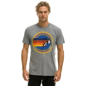 AVIATOR NATION LA JOLLA TEE - HEATHER GREY