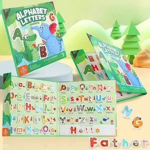 Puzzle Science and Education Magnetic 26-letter Magnetic Book Children's Cognition English Word Learning Phonics Teaching Aids
