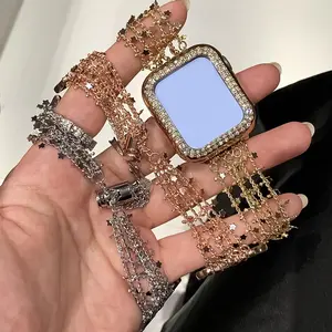 Star Tassel Design Watch Band (Band Only), Fashionable Watch Band for Women, Wearable Accessories Compatible with Apple Watch Ultra1/2/SE/Series, Smart Watch Strap