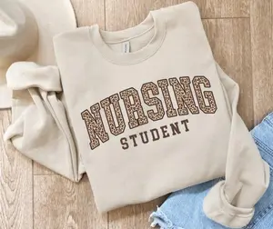 Nursing Student Short Sleeved, Student Nurse School Student Shirt , Future Nurse In The Making Leopard Nurse Cotton