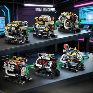 Creative Engine Building Block Model, Durable High-Quality Material, Mixed Colors, Ideal Gift for Lego Enthusiasts, Home Decor, Birthday, Model Kits