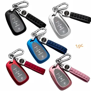 Car Key Case with Keychain, TPU Key Bag, Stylish Key Protector for Chevy Keys, Fashionable Car Accessories for Chevrolet Smart Key