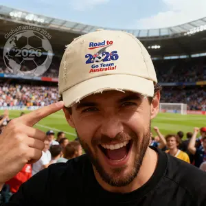 Australia Distressed Soccer Cap: Limited Edition Road to 2026 Design