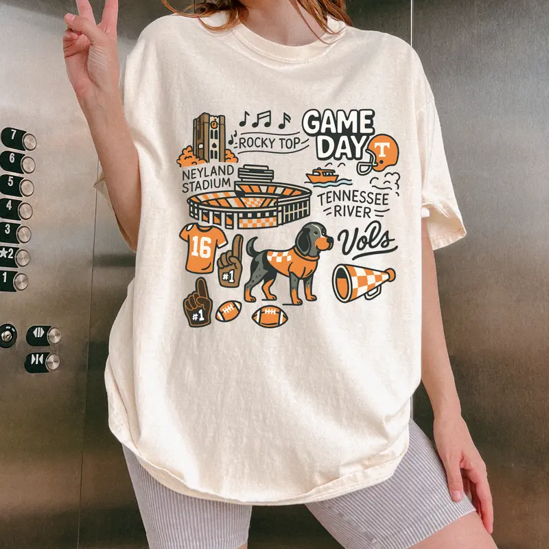 Comfort Colors Tennessee Vols Gameday tshirt, Rocky Top t-shirt, Neyland Stadium tee, UT Football shirt, SEC gift, tshirt hot trend tiktok, Comfort tshirt, Menswear Top, women top, tshirt trend