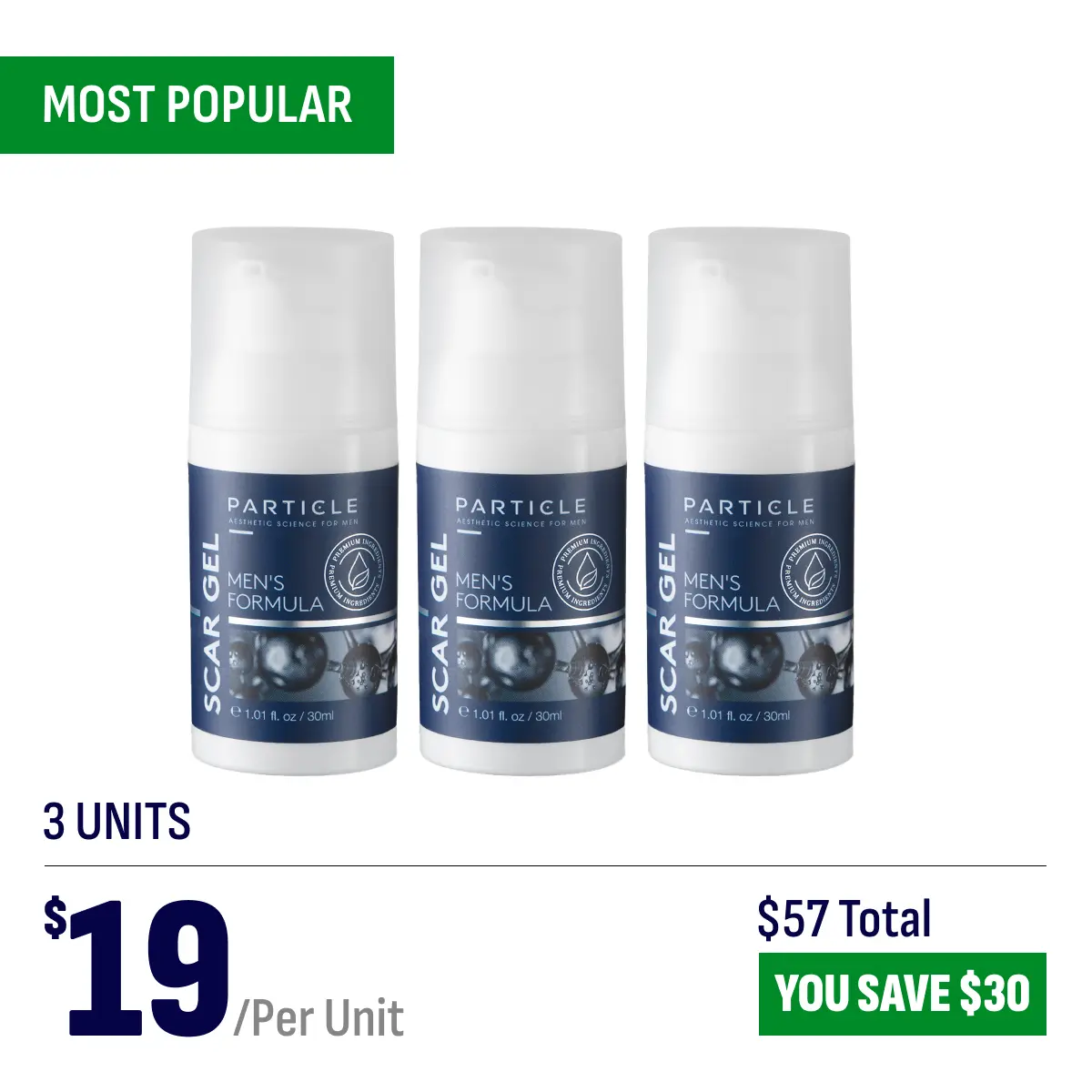 3 bottles of the top silicone scar gel for men