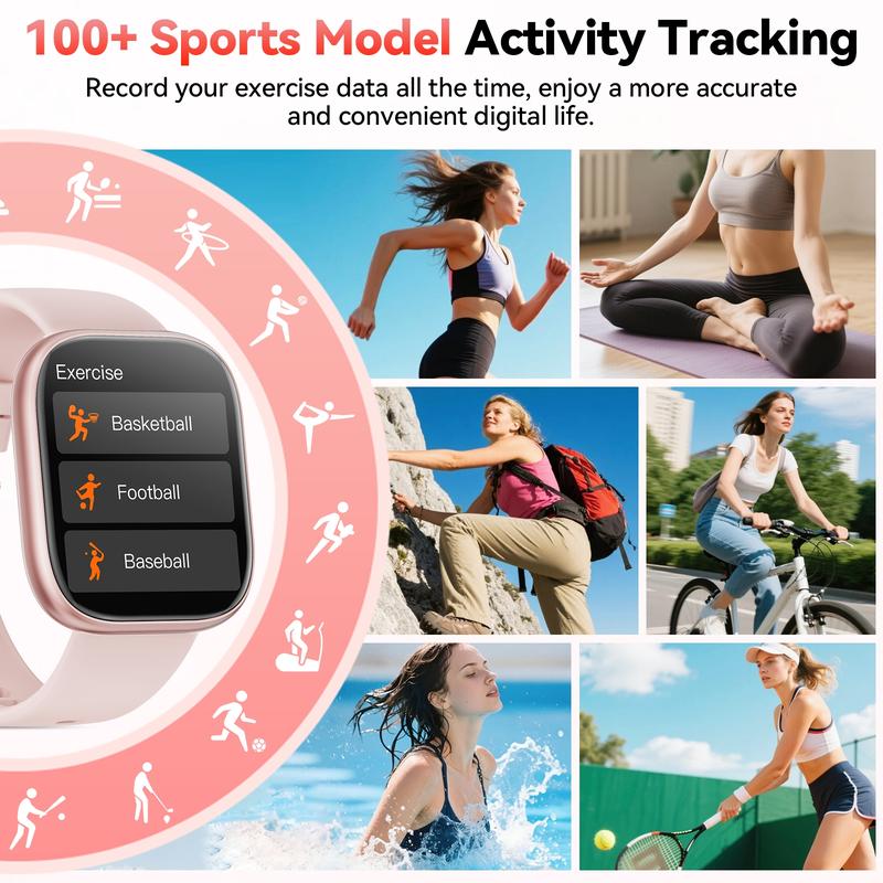 Smartwatches for Men and Women (Call Answering/Dialing Function), 1.83-inch HD Display, Built-in Pedometer, Multiple Sports Modes, Fitness Watches for Android/iPhone Users, Birthday/Halloween/Christmas Gifts/Decoration.