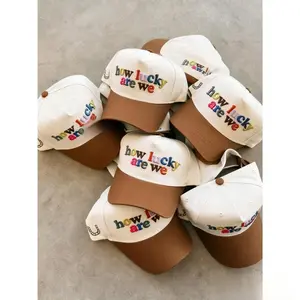 "How Lucky Are We"! Embroidered Vintage Trucker Hat st. patrick's day decorations Gift gifts for women