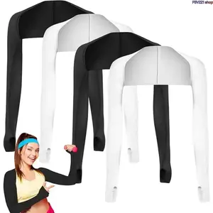 4Pcs Ice Silk Sun Protection Arm Sleeves UV Blocking Cooling Breathable Outdoor Arm Cover Shawl for Women