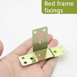 48-Piece Bed Frame Hardware Kit, Includes 8 Brackets and 40 Screws, Easy Assembly, Ideal for Fixing and Supporting Frames