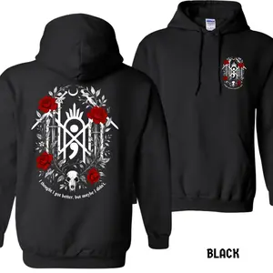 [Printing Hoodie]Sleep Token Crimson Mourning Hoodie, Floral Sigil with Skull & Quote "I Thought I Got Better", 2025 Tour Concept Pullover, Unisex Rock & Metal Band Merch, Gothic Streetwear, Concert Outfit, Gift for Music Fans