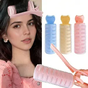 Hair Roller Student Fluffy Clip Lazy Curling Iron Top Root Clip Air Bangs Curling Clip Back to School Travel Vacation Essential Women Hair Accessory Portable No Heat Easy Voluminous Roots Lightweight Heatless Styling Tool