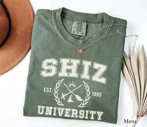 Comfort Colors Wicked Shiz University Shirt, Defy Gravity Broomstick Magic Wand Shirt, Elphaba Glinda Shirt, Changed For Good Sweatshirt