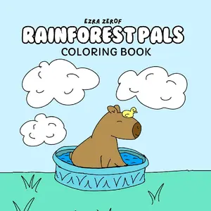 Coloring Book Spiral Bound Rainforest Pals 20 Coloring Pages on 150gsm Paper Bold Hand Drawn Designs for Children and Adults