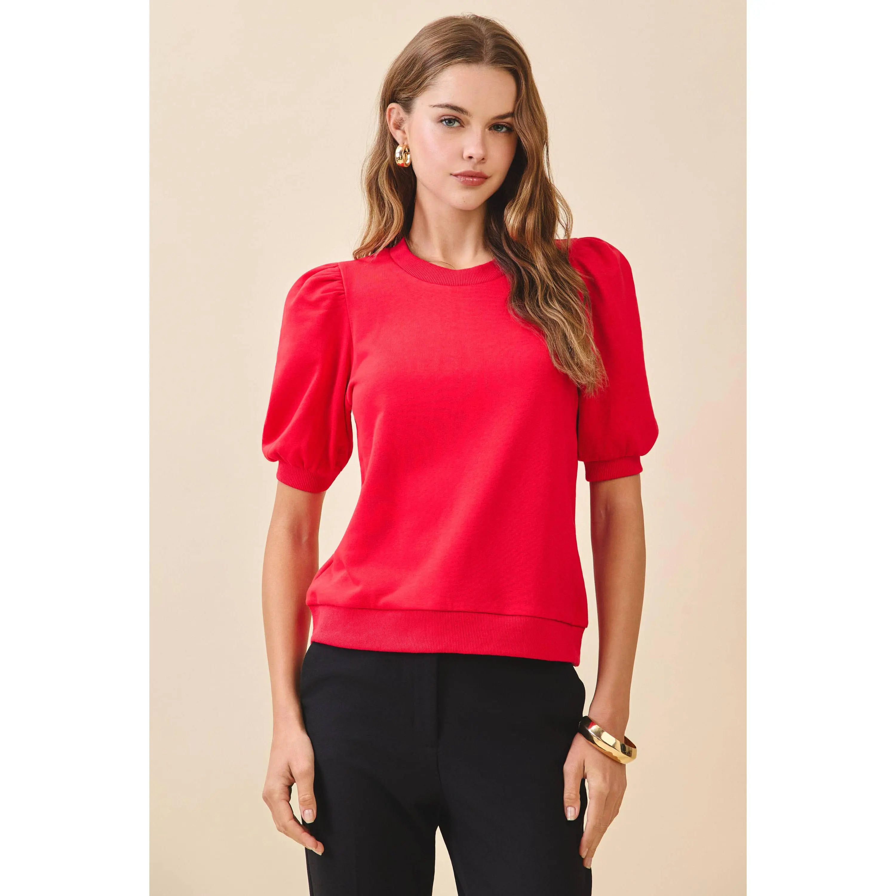 Red Puff Sleeve Red Puff Sleeve