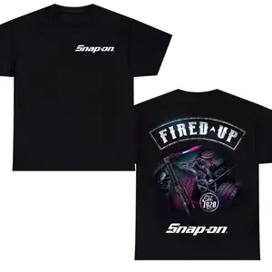 Snap-on Fired Up T-Shirt – Snap-on Torch Hot Rod Engine Graphic Tee, Soft Cotton Blend Shirt, Mechanic Garage Racing Car Culture Apparel for Men & Women, Automotive Lover Gift
