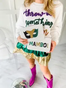 Mardi Gras Wristlet