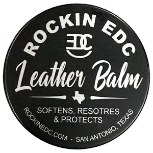 RockinEDC Leather Balm – 4 oz  Premium Leather Conditioner & Protectant Handcrafted in Texas by RockinEDC.com