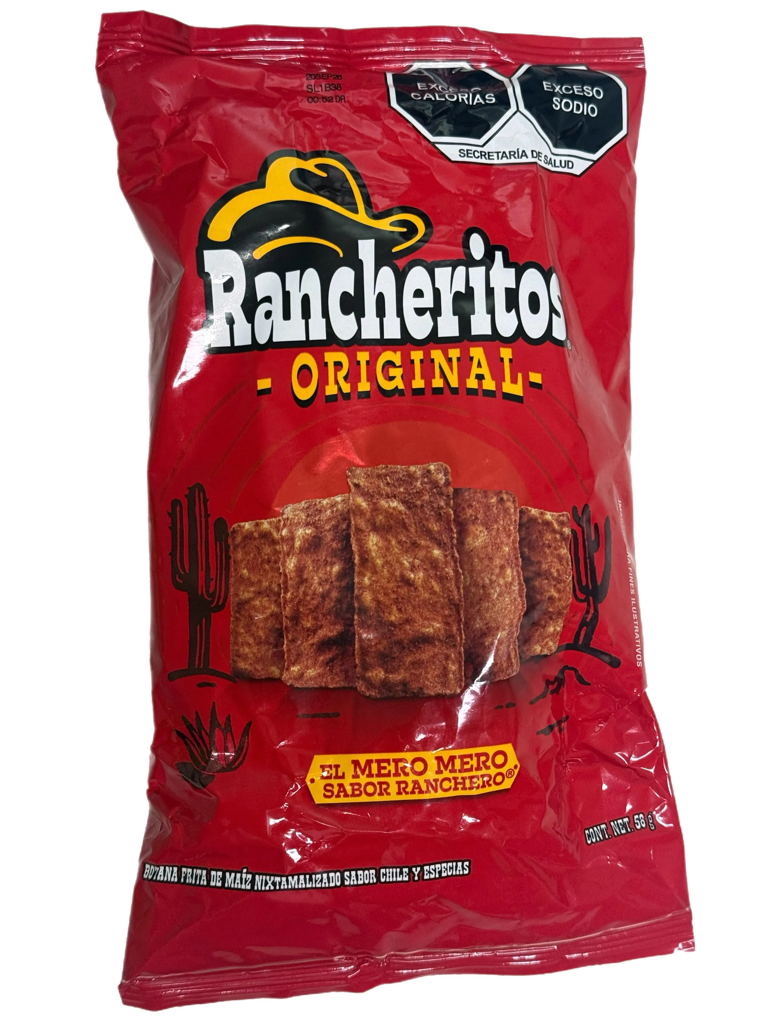 Rancheritos Original Mexican Chile & Spice Flavored Fried Nixtamalized Corn Snack – 58 g (2.05 oz)