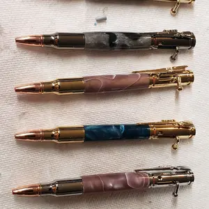 Bolt action ball point pens