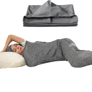 Adult Sleeping Bag for Office Nap Hooded Warm L Size Grey Ideal for Workplace Camping & Travel Blanket