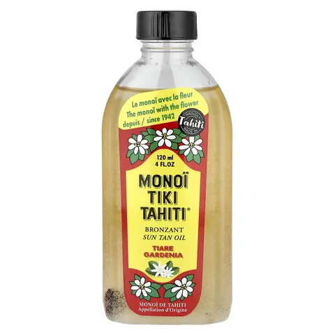 Monoi Tiare Tahiti Sun Tan Oil With Sunscreen, SPF 3, 4 fl oz (120 ml)
