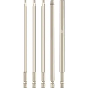 5pcs Hex Head  Wrench Drill Bit Set  Bits Metric H3-H8 Magnetic Quick Release Shank Professional Hex Screwdriver Bit Set 150mm/6 inch Long