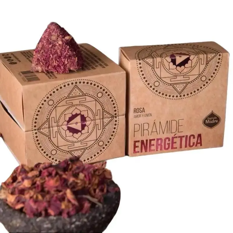 Energetic Pyramid Incense - Sacred Geometry Frankincense Rose Cinnamon Chamomile Aromatic Fruity Fragrance Aromatic Sage