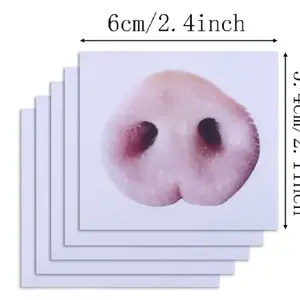 5sheets Pig Nose Expression Reusable Stickers Removable Kitchen Sticker Labels Jars Bottle Cup Chalkboard Stickers Wall Sticker