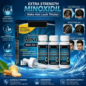 Minoxidil Hair Regrowth Serum for Men – 3-Pack, Stimulates Thicker, Fuller Hair & Moisturizes Scalp – Great Gift for Boyfriend, Husband or Dad Experiencing Hair Loss