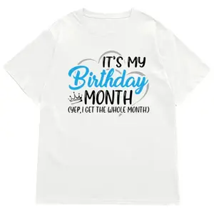 Perfect Birthday Outfit: Unisex Tee with Crown and Balloon Print, Breathable and Lightweight