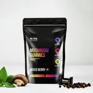 Mushroom Gummies — Premium 10 Mushroom Complex with Lion’s Mane, Cordyceps, Chaga, Reishi, Turkey Tail, Maitake, Shiitake & More — 2500mg Fruiting Body Extracts — Vegan, Pectin-Based, Antioxidant, Nootropic & Immune Support — 60 Count / 30 Servings