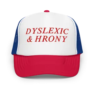 Dyslexic & Hrony Foam Trucker Hat Red