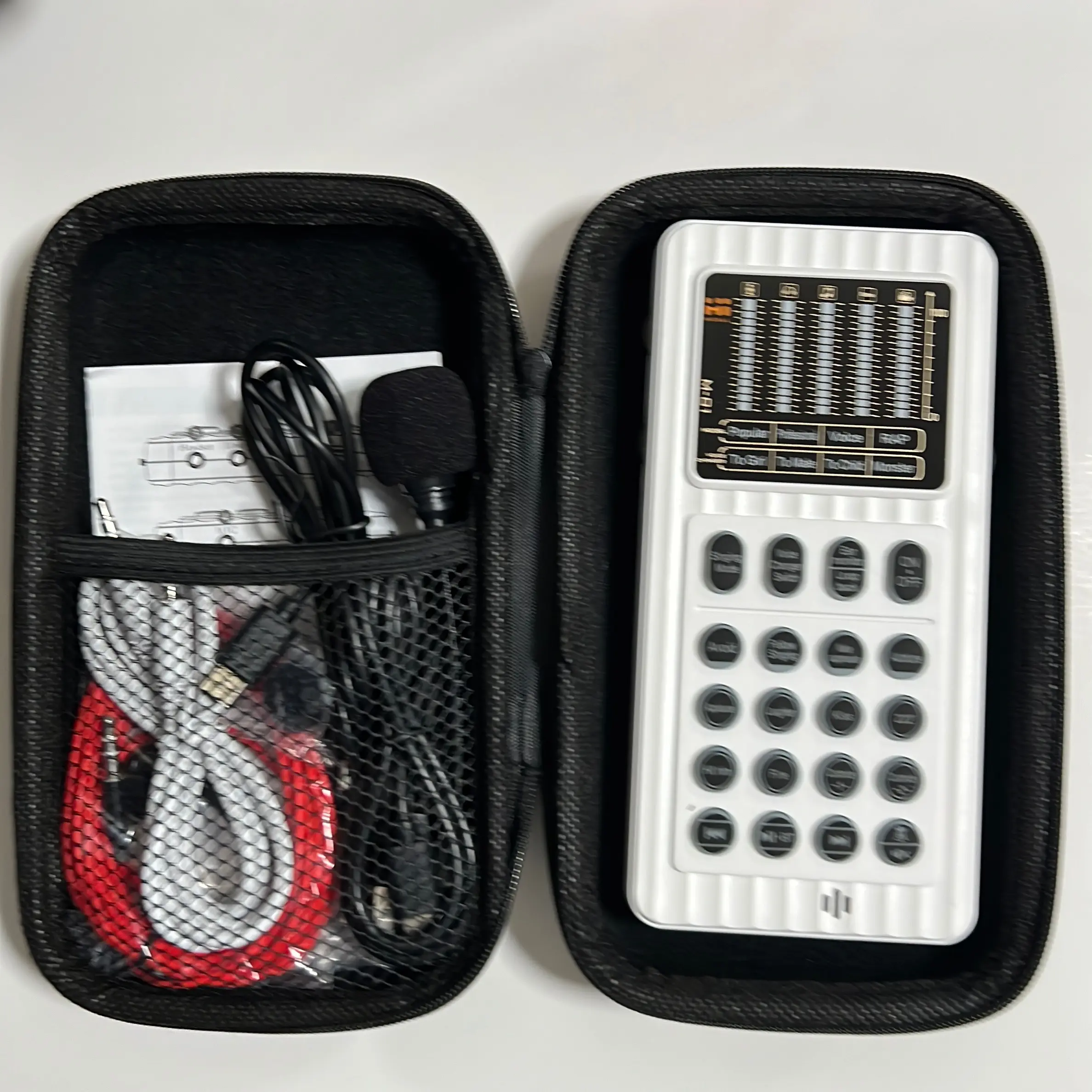 HiCall M01 Mini Portable Audio Interface 6-in-1 Mobile Recording Bundle Studio Quality Sound Card for Podcasting Singing Music Production on PC Mac iPhone Android with Follow Singing Feature and 4 Voice Changing Modes